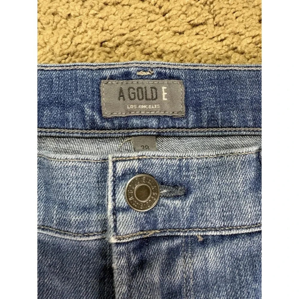 Agolde Isabel Jeans Women 28 Blue Denim‎ Distressed Straight Leg Mid Rise Grunge